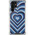 Blue Heart Pattern Galaxy S22 Ultra Clear Case