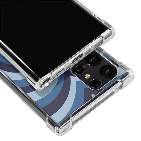 Blue Heart Pattern Galaxy S22 Ultra Clear Case