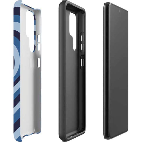 Blue Heart Pattern Galaxy S22 Ultra Pro Case