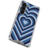 Blue Heart Pattern Galaxy S23 Clear Case