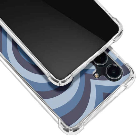 Blue Heart Pattern Galaxy S23 FE Clear Case