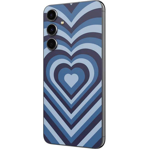 Blue Heart Pattern Galaxy S23 FE Skin