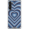 Blue Heart Pattern Galaxy S23 Plus Clear Case