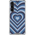 Blue Heart Pattern Galaxy S23 Plus Clear Case