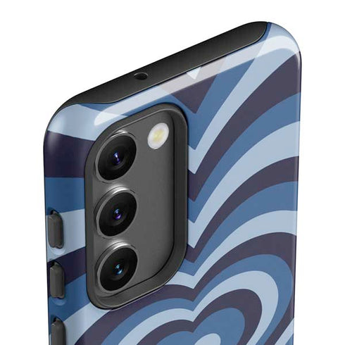 Blue Heart Pattern Galaxy S23 Pro Case