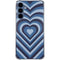 Blue Heart Pattern Galaxy S24 Clear Case