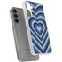 Blue Heart Pattern Galaxy S24 Plus Clear Case