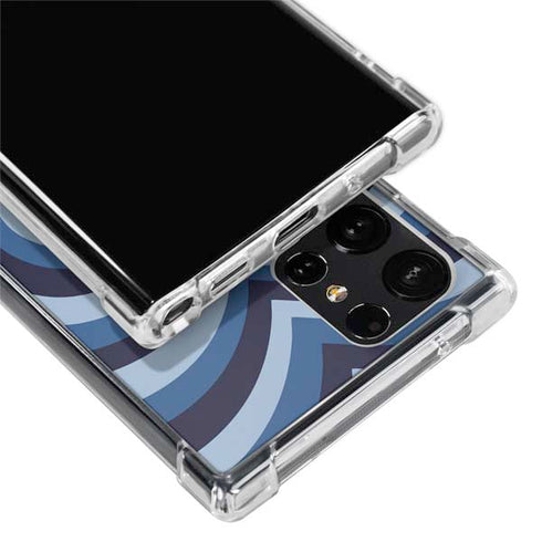Blue Heart Pattern Galaxy S24 Ultra Clear Case