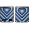Blue Heart Pattern Galaxy Z Flip Skin