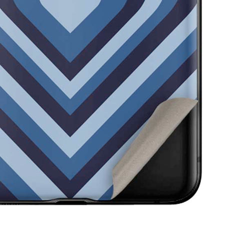 Blue Heart Pattern Galaxy Z Flip Skin