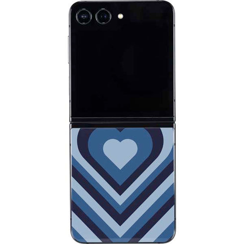 Blue Heart Pattern Galaxy Z Flip5 5G Skin