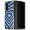 Blue Heart Pattern Galaxy Z Fold4 5G Clear Case