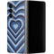 Blue Heart Pattern Galaxy Z Fold4 5G Skin