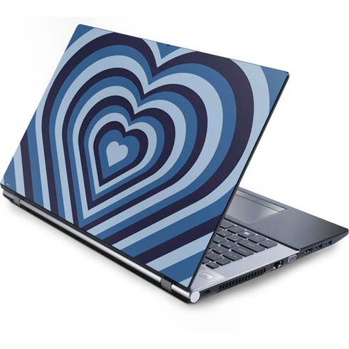 Blue Heart Pattern Generic Laptop Skin