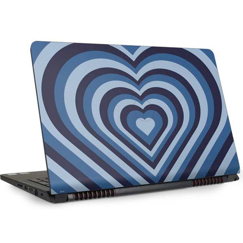 Blue Heart Pattern Dell Inspiron Skin