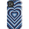 Blue Heart Pattern iPhone 11 Impact Case