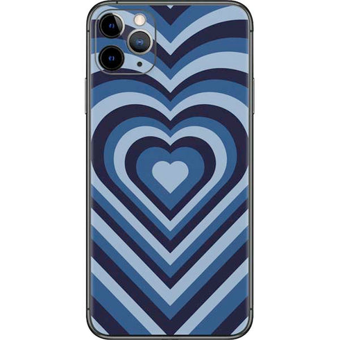 Blue Heart Pattern iPhone 11 Pro Max Skin