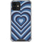 Blue Heart Pattern iPhone 12 Clear Case