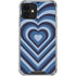 Blue Heart Pattern iPhone 12 Clear Case