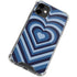 Blue Heart Pattern iPhone 12 Clear Case