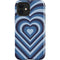 Blue Heart Pattern iPhone 12 Impact Case