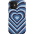 Blue Heart Pattern iPhone 12 Impact Case