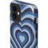 Blue Heart Pattern iPhone 12 Impact Case
