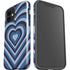 Blue Heart Pattern iPhone 12 Impact Case