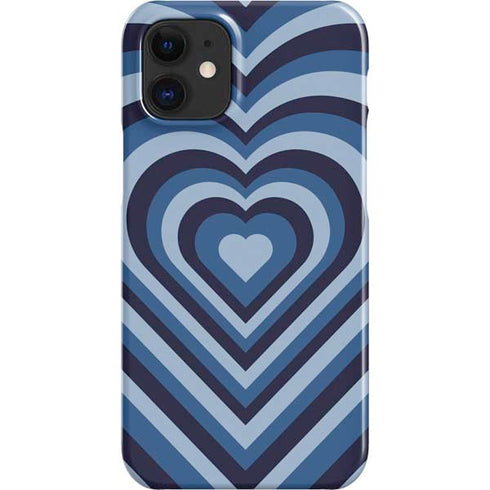 Blue Heart Pattern iPhone 12 Mini Lite Case