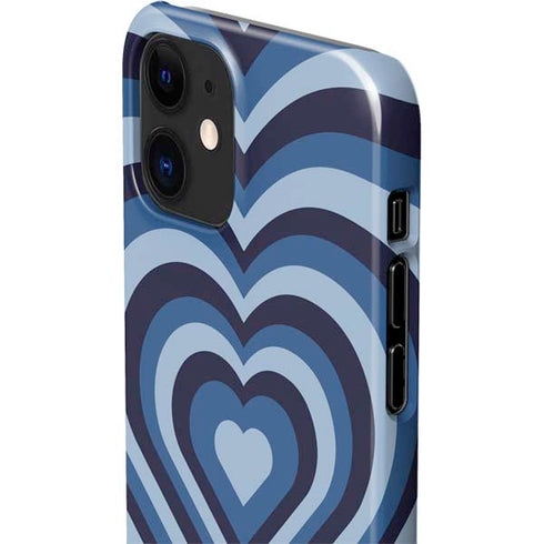 Blue Heart Pattern iPhone 12 Mini Lite Case