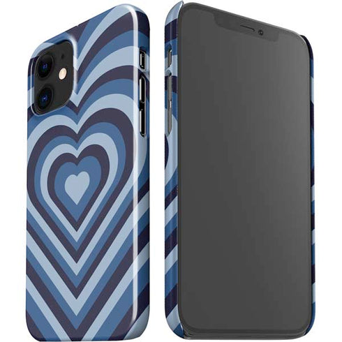 Blue Heart Pattern iPhone 12 Mini Lite Case
