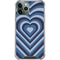 Blue Heart Pattern iPhone 12 Pro Clear Case