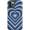 Blue Heart Pattern iPhone 12 Pro Impact Case