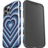 Blue Heart Pattern iPhone 12 Pro Impact Case