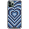 Blue Heart Pattern iPhone 12 Pro Max Clear Case