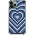 Blue Heart Pattern iPhone 12 Pro Max Clear Case