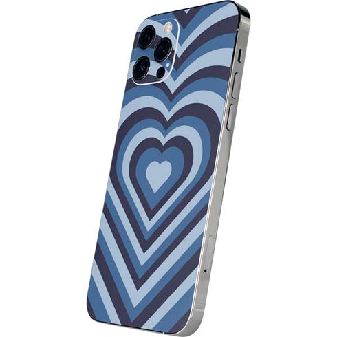 Blue Heart Pattern iPhone 12 Pro Max Skin