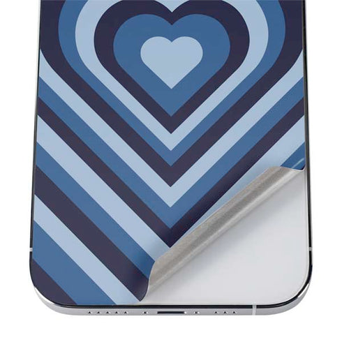 Blue Heart Pattern iPhone 12 Pro Max Skin