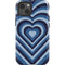 Blue Heart Pattern iPhone 13 Impact Case