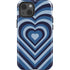 Blue Heart Pattern iPhone 13 Impact Case