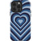 Blue Heart Pattern iPhone 13 Pro Impact Case
