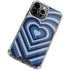 Blue Heart Pattern iPhone 13 Pro Max Clear Case