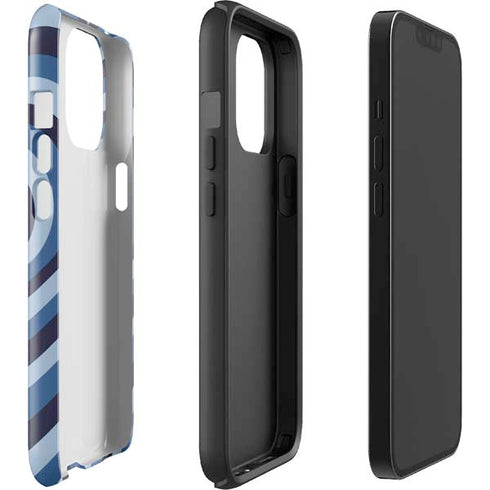 Blue Heart Pattern iPhone 13 Pro Max Impact Case