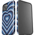Blue Heart Pattern iPhone 15 Impact Case