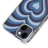 Blue Heart Pattern iPhone 15 Plus MagSafe Case