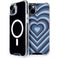 Blue Heart Pattern iPhone 15 Plus MagSafe Case