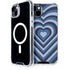 Blue Heart Pattern iPhone 15 Plus MagSafe Case