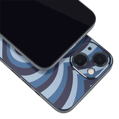 Blue Heart Pattern iPhone 15 Plus Skin