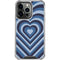 Blue Heart Pattern iPhone 15 Pro Clear Case