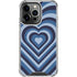 Blue Heart Pattern iPhone 15 Pro Clear Case